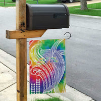 Aloha Pride Rainbow Tie Dye Garden Flag Humpback Whale - Love is Love