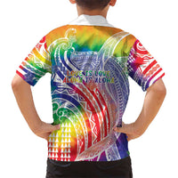 Aloha Pride Rainbow Tie Dye Hawaiian Shirt Humpback Whale - Love is Love