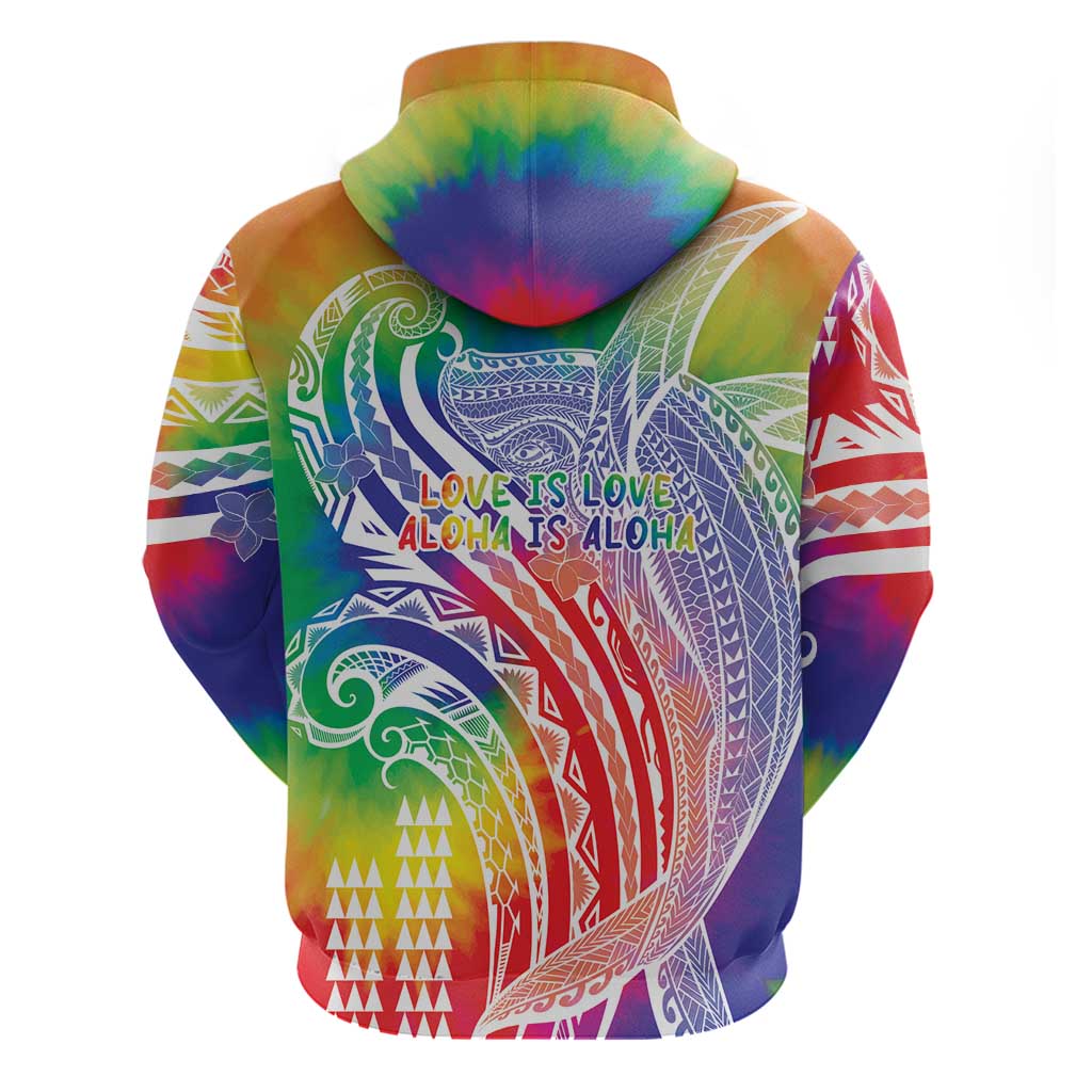 Aloha Pride Rainbow Tie Dye Hoodie Humpback Whale - Love is Love