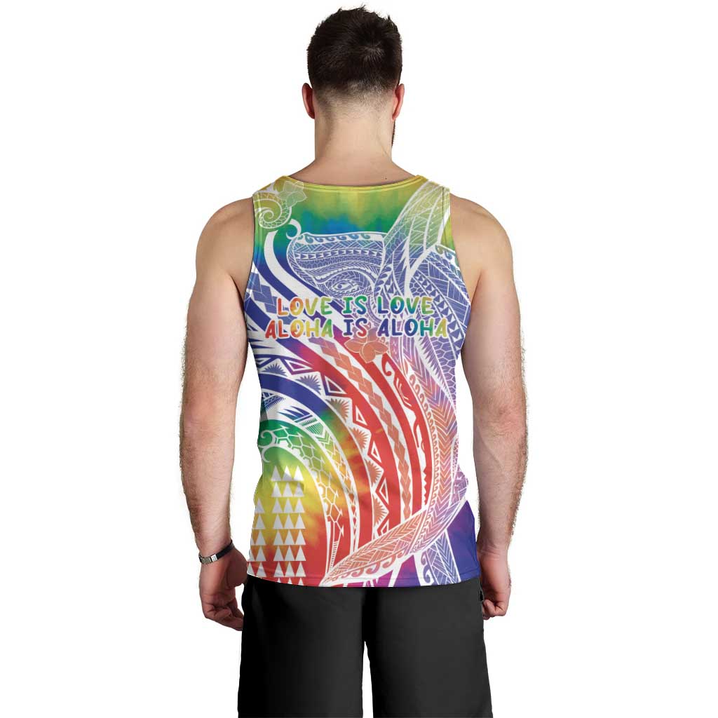 Aloha Pride Rainbow Tie Dye Men Tank Top Humpback Whale - Love is Love