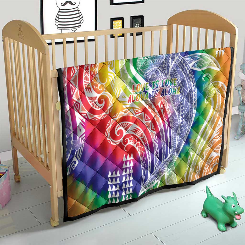 Aloha Pride Rainbow Tie Dye Quilt Humpback Whale - Love is Love