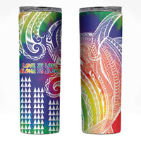 Aloha Pride Rainbow Tie Dye Skinny Tumbler Humpback Whale - Love is Love