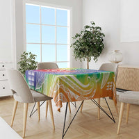 Aloha Pride Rainbow Tie Dye Tablecloth Humpback Whale - Love is Love