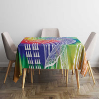 Aloha Pride Rainbow Tie Dye Tablecloth Humpback Whale - Love is Love