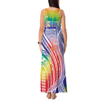 Aloha Pride Rainbow Tie Dye Tank Maxi Dress Humpback Whale - Love is Love