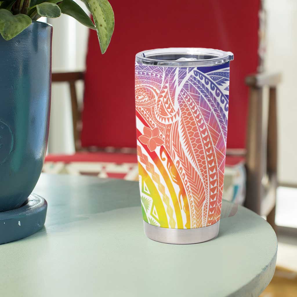 Aloha Pride Rainbow Tie Dye Tumbler Cup Humpback Whale - Love is Love