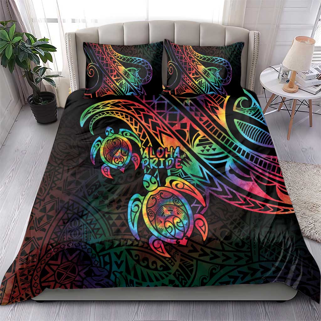 Hawaii Pride Bedding Set Rainbow Swirls