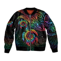 Hawaii Pride Bomber Jacket Rainbow Swirls