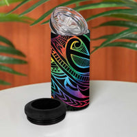 Hawaii Pride 4 in 1 Can Cooler Tumbler Rainbow Swirls