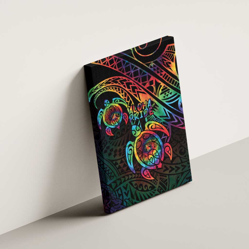 Hawaii Pride Canvas Wall Art Rainbow Swirls