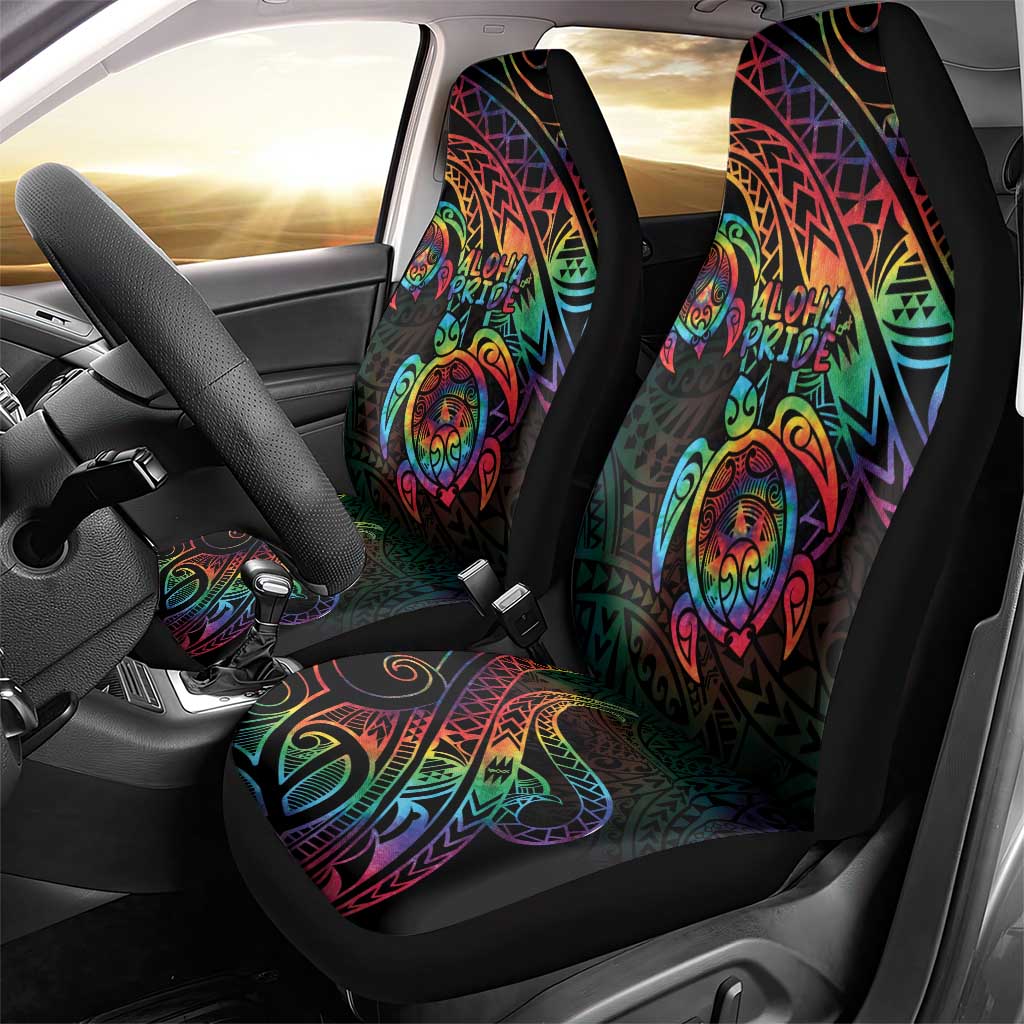 Hawaii Pride Car Seat Cover Rainbow Swirls