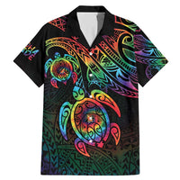 Hawaii Pride Family Matching Mermaid Dress and Hawaiian Shirt Rainbow Swirls