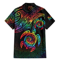 Hawaii Pride Family Matching Mermaid Dress and Hawaiian Shirt Rainbow Swirls