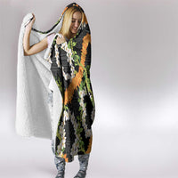 Aloha Festive Hawaii Hooded Blanket Mokihana - Maile and Ilima on Black LT7 - Polynesian Pride
