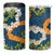 Aloha Festive Hawaii 4 in 1 Can Cooler Tumbler Mokihana - Maile and Ilima on Navy Blue - Polynesian Pride