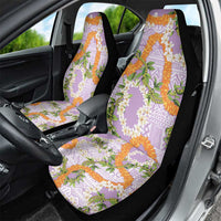 Aloha Festive Hawaii Car Seat Cover Mokihana - Maile and Ilima on Lilac LT7 - Polynesian Pride