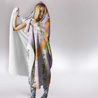 Aloha Festive Hawaii Hooded Blanket Mokihana - Maile and Ilima on Lilac LT7 - Polynesian Pride