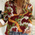 Aloha Festive Hawaii Women Casual Shirt Mokihana - Maile and Ilima on Crimson - Polynesian Pride