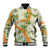 Aloha Festive Hawaii Baseball Jacket Mokihana - Maile Leis in Muted Summer - Polynesian Pride