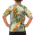 Aloha Festive Hawaii Family Matching Off The Shoulder Long Sleeve Dress and Hawaiian Shirt Mokihana - Maile Leis in Muted Summer - Polynesian Pride