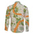 Aloha Festive Hawaii Family Matching Short Sleeve Bodycon Dress and Hawaiian Shirt Mokihana - Maile Leis in Muted Summer - Polynesian Pride