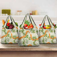 Aloha Festive Hawaii Grocery Bag Mokihana - Maile Leis in Muted Summer - Polynesian Pride