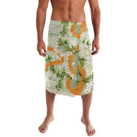 Aloha Festive Hawaii Lavalava Mokihana - Maile Leis in Muted Summer - Polynesian Pride