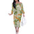 Aloha Festive Hawaii Off The Shoulder Long Sleeve Dress Mokihana - Maile Leis in Muted Summer - Polynesian Pride