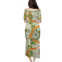 Aloha Festive Hawaii Puletasi Mokihana - Maile Leis in Muted Summer - Polynesian Pride