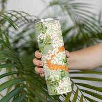 Aloha Festive Hawaii Skinny Tumbler Mokihana - Maile Leis in Muted Summer - Polynesian Pride
