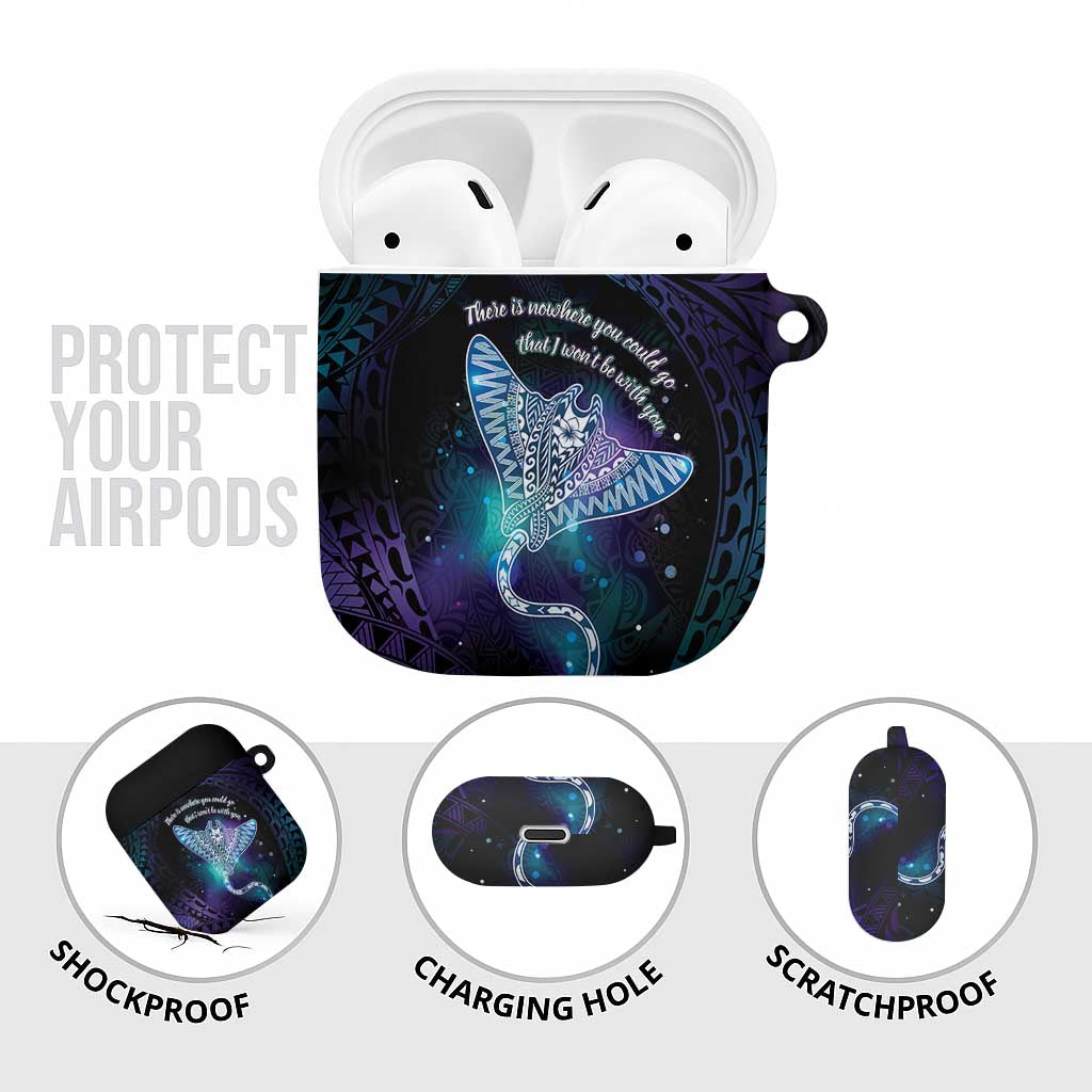 Polynesian Tala Manta Ray AirPods Case Nowhere You Could Go That I Won't Be With You - Polynesian Pride