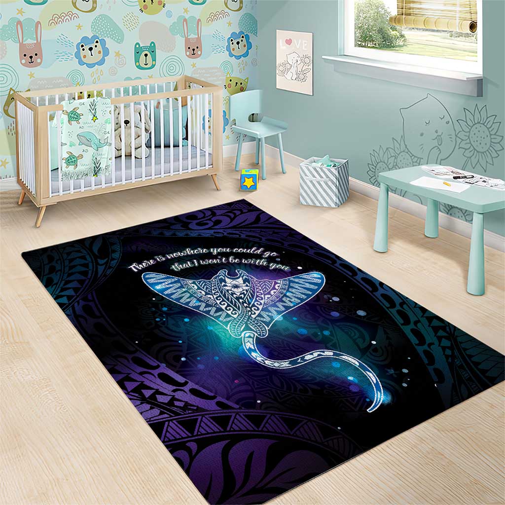 Polynesian Tala Manta Ray Area Rug Nowhere You Could Go That I Won't Be With You - Polynesian Pride