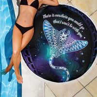 Polynesian Tala Manta Ray Beach Blanket Nowhere You Could Go That I Won't Be With You - Polynesian Pride