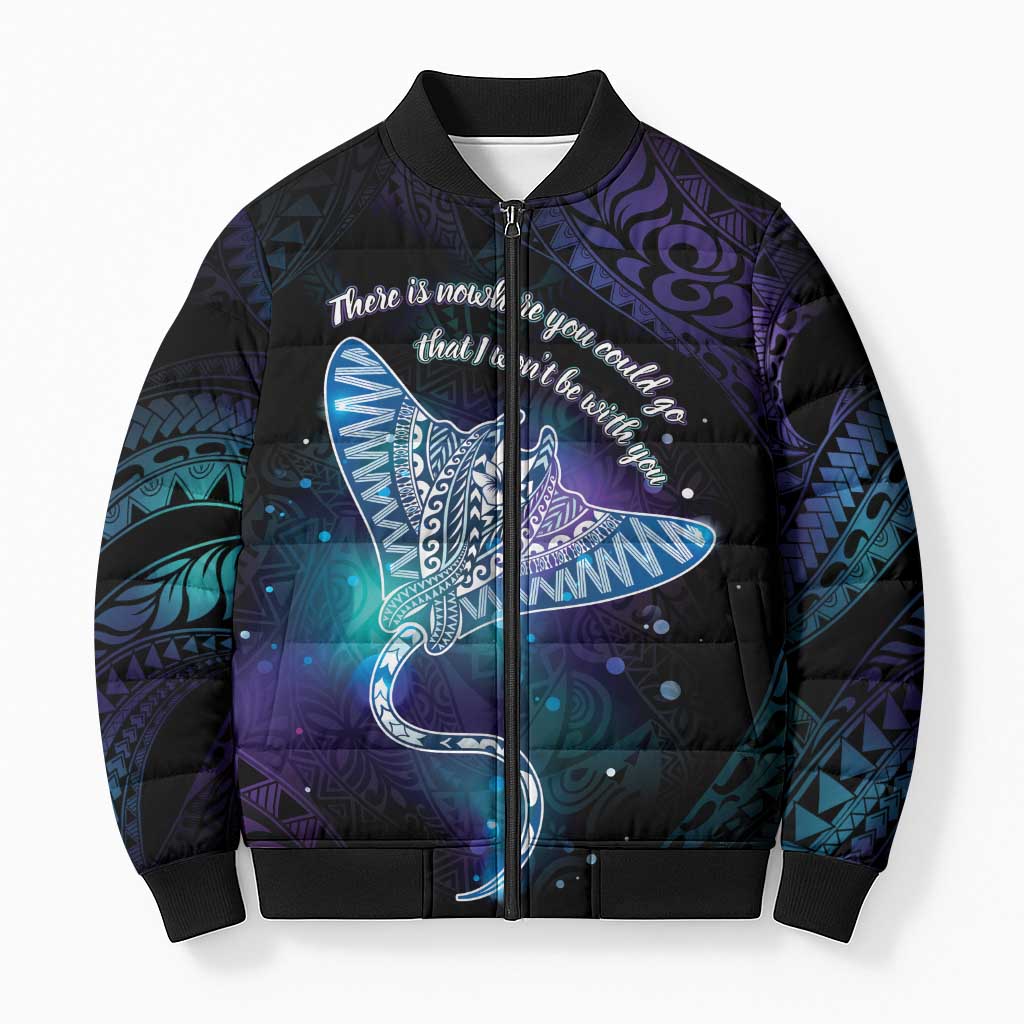 Polynesian Tala Manta Ray Bomber Puffer Jacket Nowhere You Could Go That I Won't Be With You - Polynesian Pride
