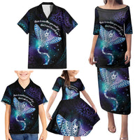 Polynesian Tala Manta Ray Family Matching Puletasi and Hawaiian Shirt Nowhere You Could Go That I Won't Be With You - Polynesian Pride