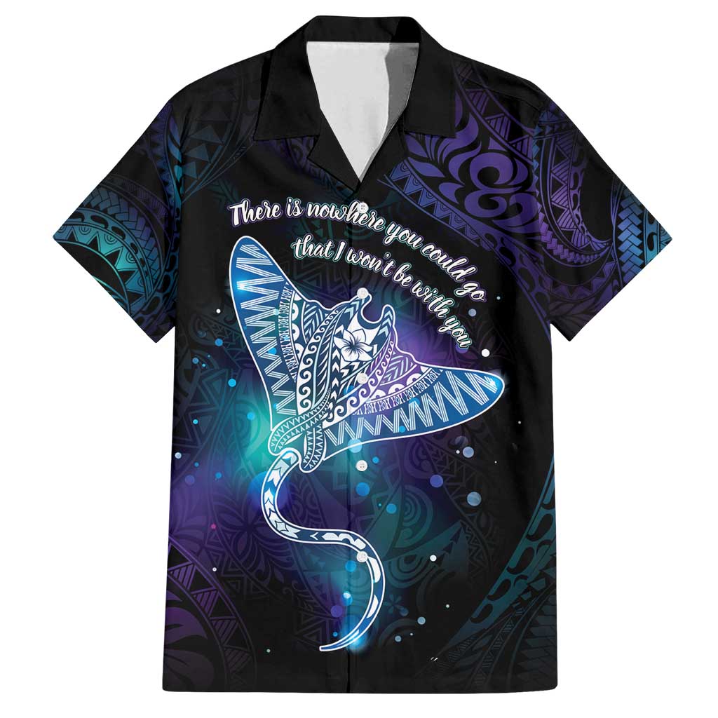 Polynesian Tala Manta Ray Family Matching Puletasi and Hawaiian Shirt Nowhere You Could Go That I Won't Be With You - Polynesian Pride