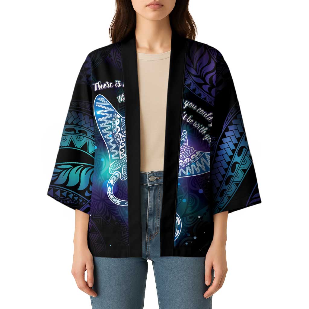 Polynesian Tala Manta Ray Kimono Nowhere You Could Go That I Won't Be With You - Polynesian Pride