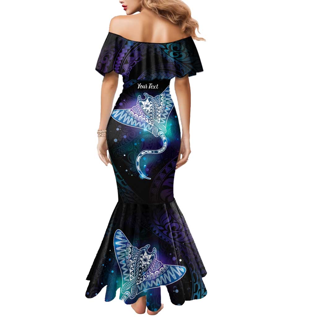Polynesian Tala Manta Ray Mermaid Dress Nowhere You Could Go That I Won't Be With You - Polynesian Pride