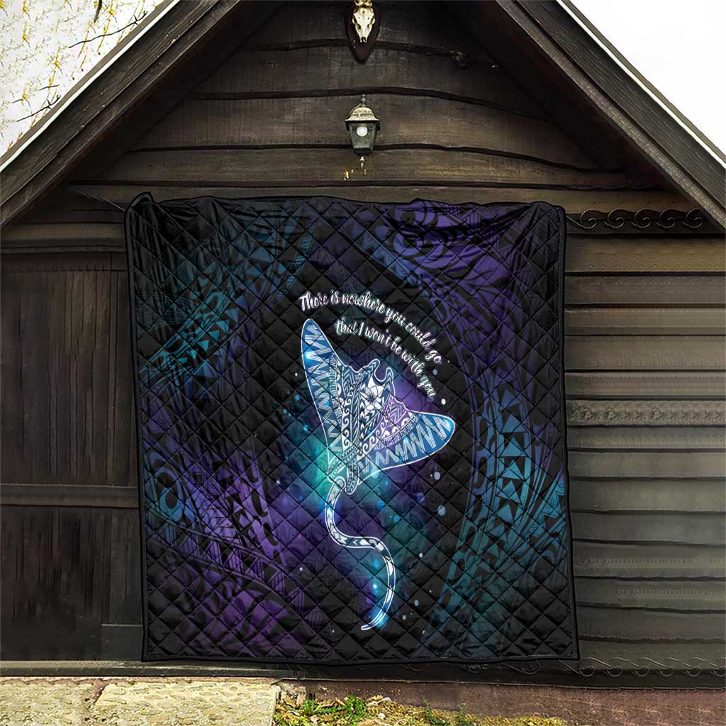 Polynesian Tala Manta Ray Quilt Nowhere You Could Go That I Won't Be With You - Polynesian Pride