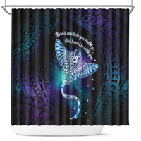 Polynesian Tala Manta Ray Shower Curtain Nowhere You Could Go That I Won't Be With You - Polynesian Pride