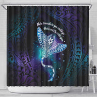 Polynesian Tala Manta Ray Shower Curtain Nowhere You Could Go That I Won't Be With You - Polynesian Pride