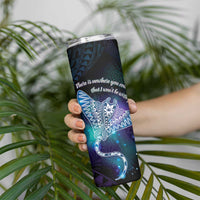 Polynesian Tala Manta Ray Skinny Tumbler Nowhere You Could Go That I Won't Be With You - Polynesian Pride