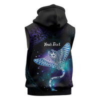 Polynesian Tala Manta Ray Sleeveless Zip Hoodie Nowhere You Could Go That I Won't Be With You - Polynesian Pride