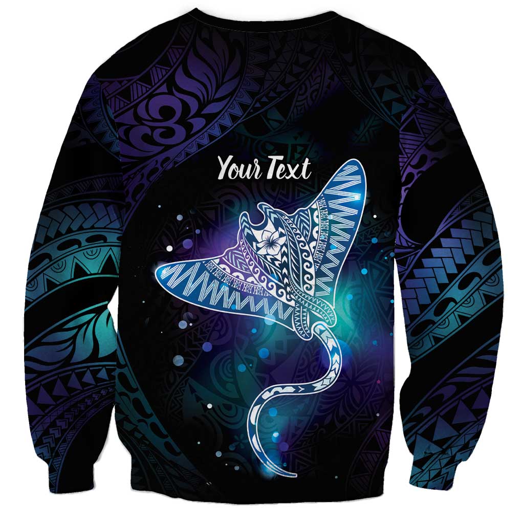 Polynesian Tala Manta Ray Sweatshirt Nowhere You Could Go That I Won't Be With You - Polynesian Pride