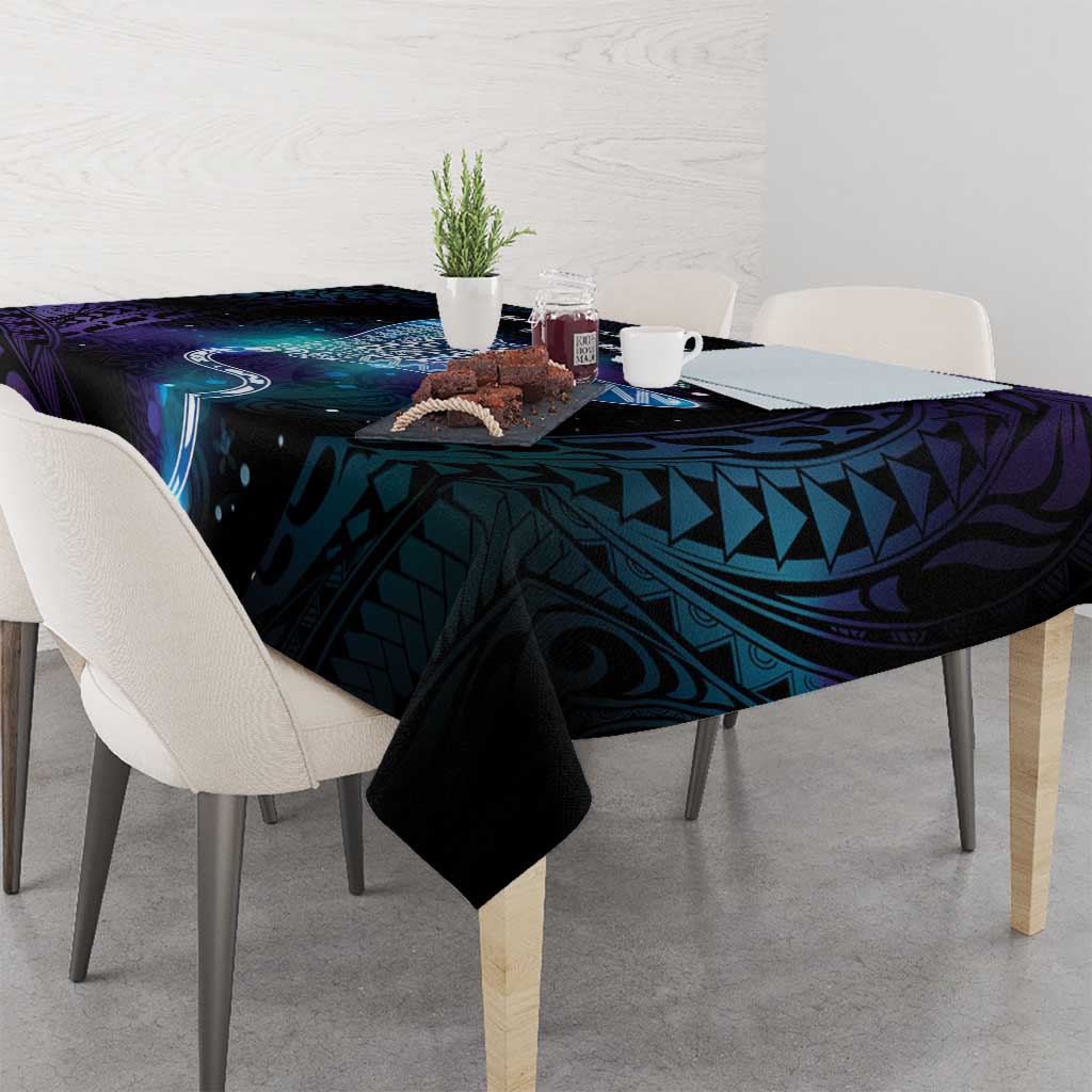 Polynesian Tala Manta Ray Tablecloth Nowhere You Could Go That I Won't Be With You - Polynesian Pride
