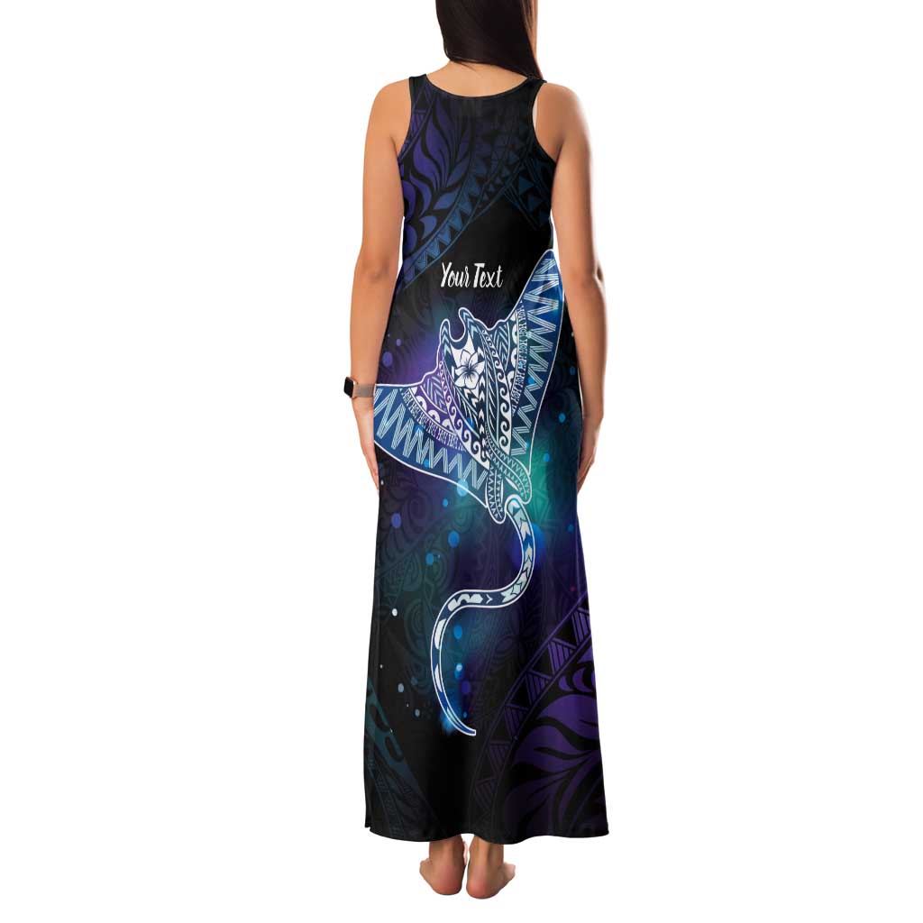 Polynesian Tala Manta Ray Tank Maxi Dress Nowhere You Could Go That I Won't Be With You - Polynesian Pride