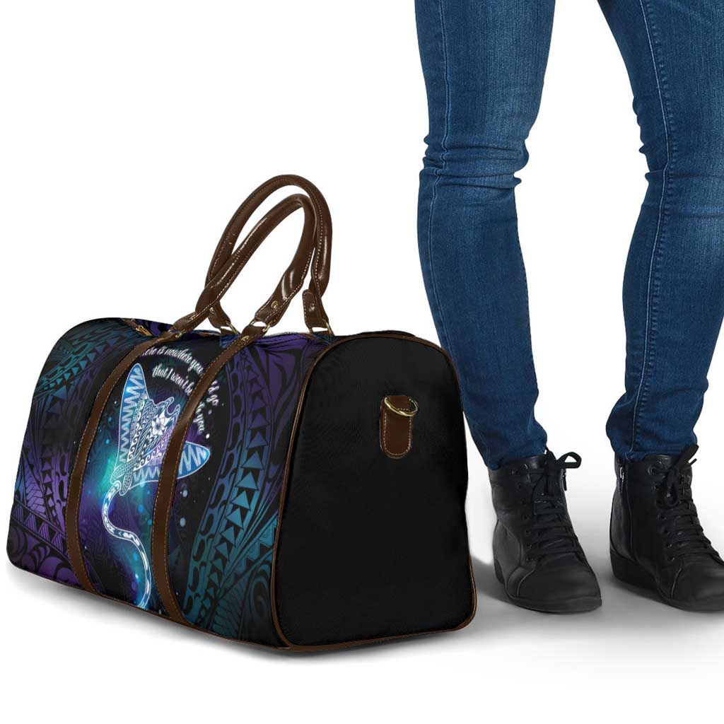 Polynesian Tala Manta Ray Travel Bag Nowhere You Could Go That I Won't Be With You - Polynesian Pride