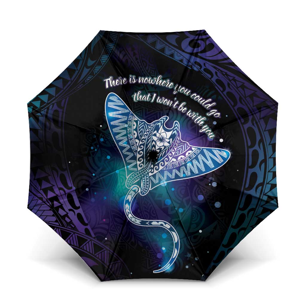 Polynesian Tala Manta Ray Umbrella Nowhere You Could Go That I Won't Be With You - Polynesian Pride