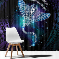 Polynesian Tala Manta Ray Window Curtain Nowhere You Could Go That I Won't Be With You - Polynesian Pride