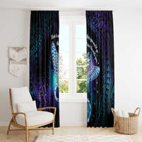 Polynesian Tala Manta Ray Window Curtain Nowhere You Could Go That I Won't Be With You - Polynesian Pride